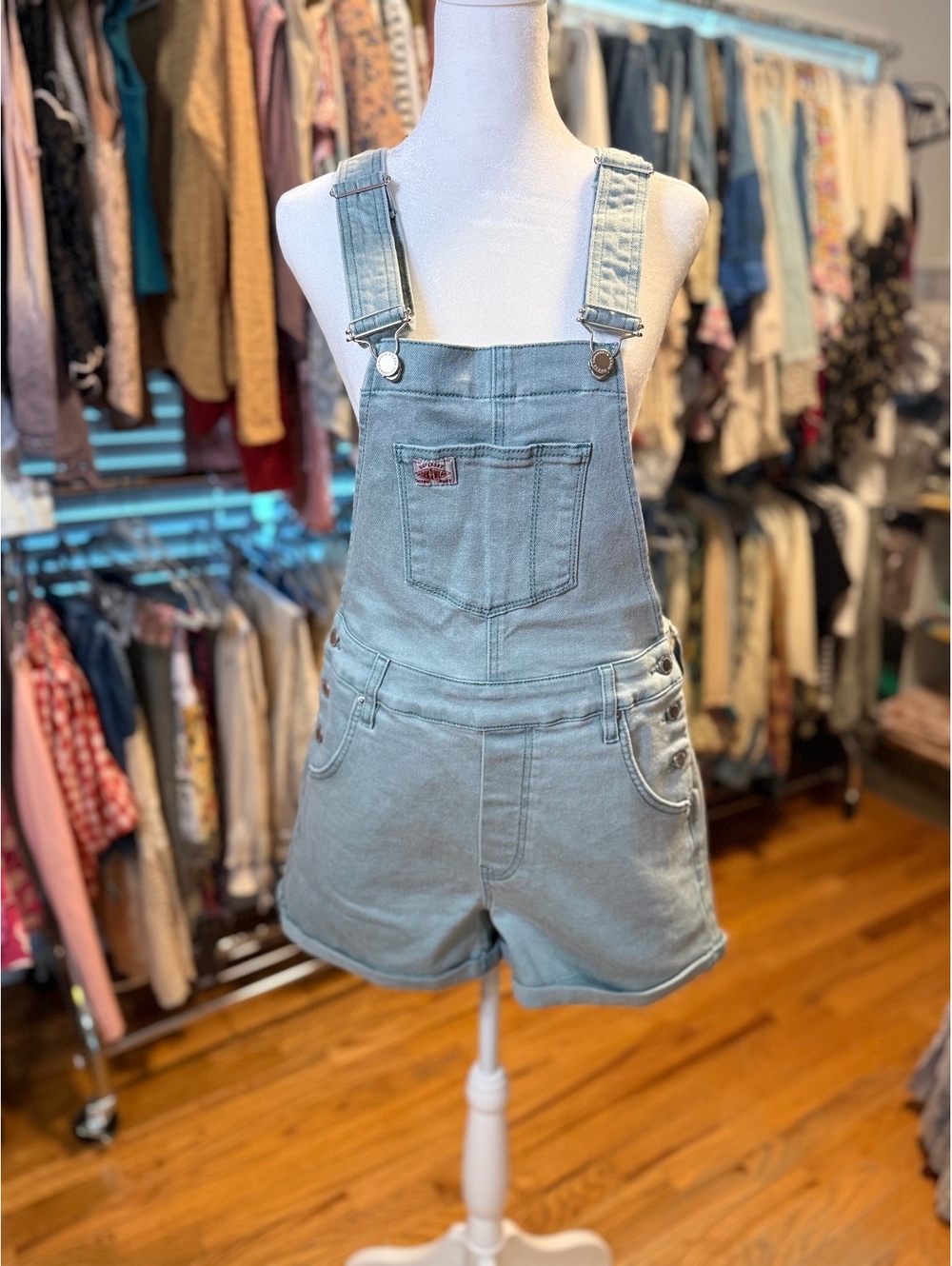 SUPERDRY Utility Dungaree Shortalls Fossil Green US 10 NWOT